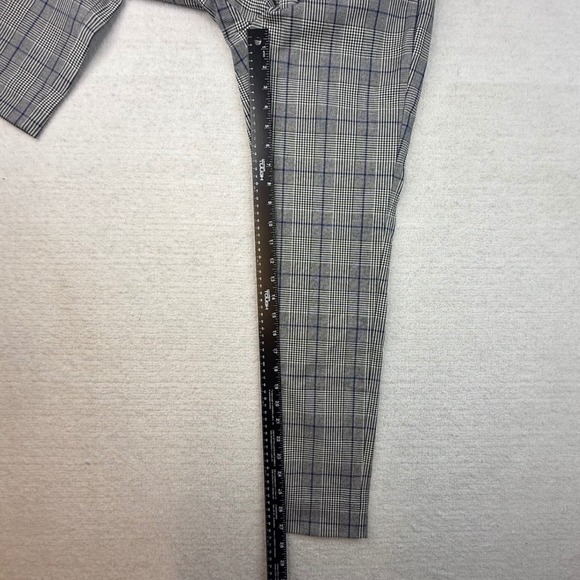 Banana Republic Sloan Skinny Fit Glen Plaid Pants Blue Gray Womens Size 2 NEW - Picture 7 of 10